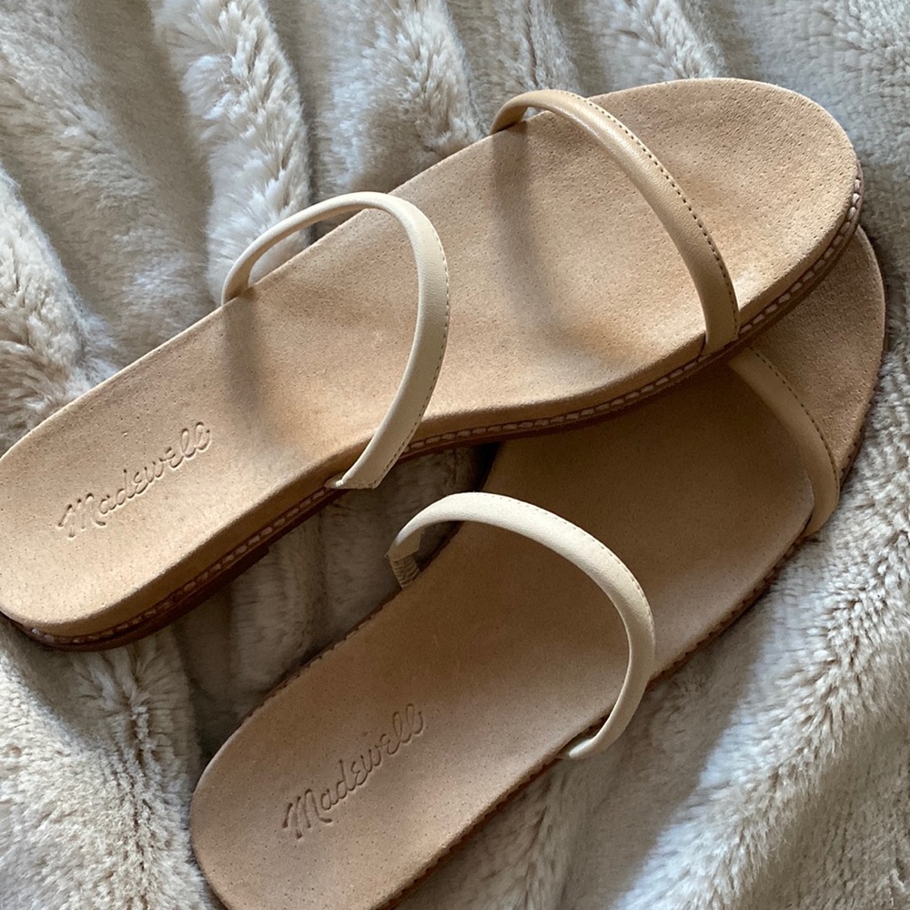 Brand new suede nude strappy sandals